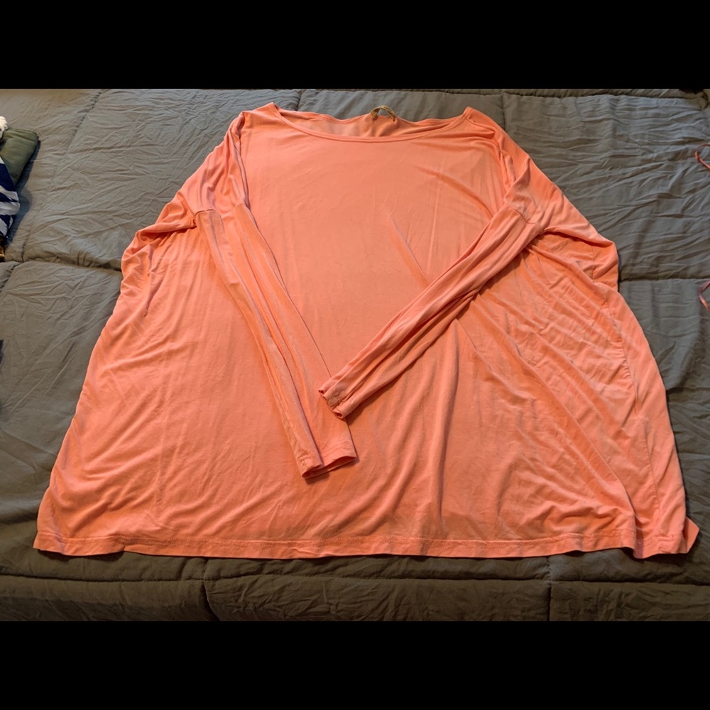 Piko coral long sleeve
